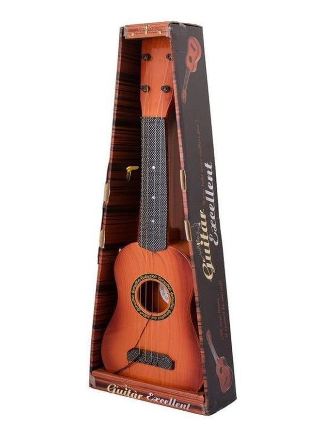 AASMUDRAT 24 Inch Wooden Acoustic Toy Guitar for Kids | Musical Learning Instrument for 3-10 Year Boys & Girls | Real Strings, DurablePlastic Body, Pick Included - Image 5